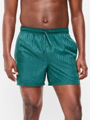 Old Navy Textured Swim Trunks -- 5-inch inseam - Green Geometric in Saudi Arabia