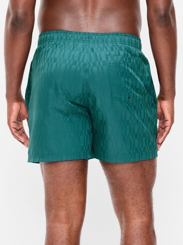 Old Navy Textured Swim Trunks -- 5-inch inseam - Green Geometric in Saudi Arabia