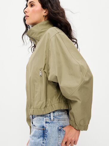 Old Navy Twill Utility Zip-Front Jacket - Dried Grasses in Saudi Arabia