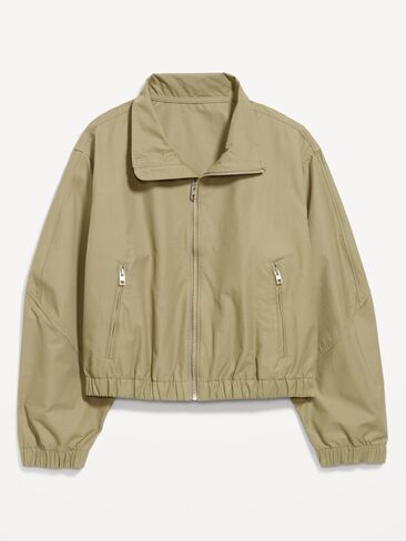 Old Navy Twill Utility Zip-Front Jacket - Dried Grasses in Saudi Arabia