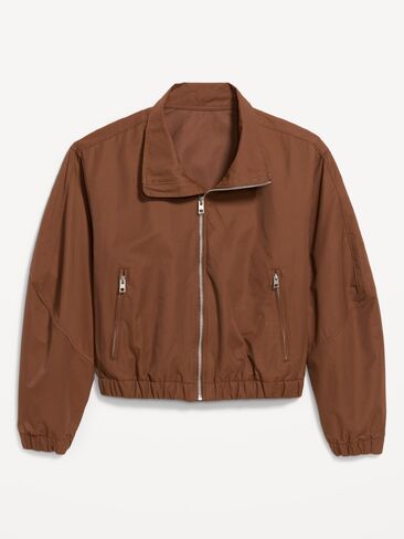 Old Navy Twill Utility Zip-Front Jacket - Coco de mer in Saudi Arabia