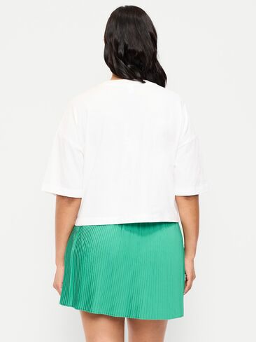 Old Navy Vintage Crew-Neck Oversized Crop Graphic T-Shirt - White Lilies in Saudi Arabia