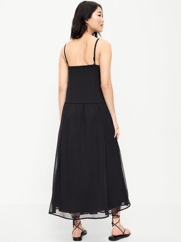 Old Navy Chiffon Drop-Waist Maxi Dress - Black Jack in Saudi Arabia