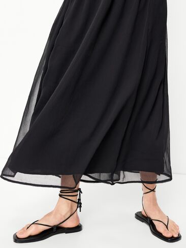 Old Navy Chiffon Drop-Waist Maxi Dress - Black Jack in Saudi Arabia