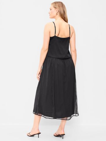 Old Navy Chiffon Drop-Waist Maxi Dress - Black Jack in Saudi Arabia