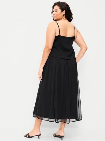 Old Navy Chiffon Drop-Waist Maxi Dress - Black Jack in Saudi Arabia