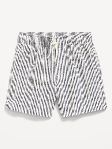 Old Navy Below Knee Terry Jogger Shorts for Boys - Navy Blue Stripes in Saudi Arabia