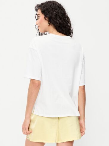Old Navy Short-Sleeve Loose Graphic T-Shirt - White Lilies in Saudi Arabia