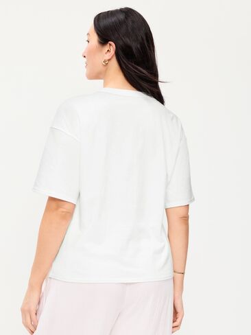 Old Navy Short-Sleeve Loose Graphic T-Shirt - White Lilies in Saudi Arabia