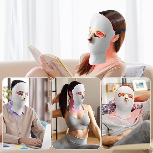 Red Light Therapy Mask for Face,Cordless LED Face Mask Light Therapy,USB C Rechargeable,Infrared Lights Masks for Home Working Travel Yoga Sleep in Saudi Arabia