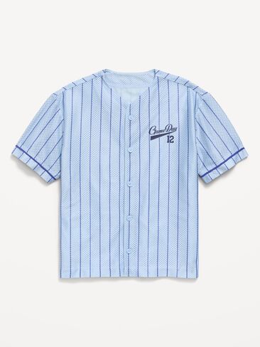 Old Navy Oversized Mesh Baseball Shirt for Boys - Blue Sky in Saudi Arabia
