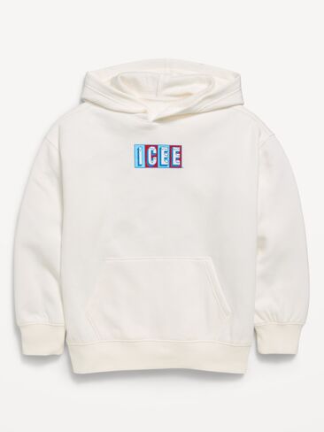 Old Navy ICEE® Oversized Gender-Neutral Graphic Pullover Hoodie for Kids - Sea Salt in Saudi Arabia
