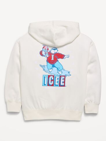 Old Navy ICEE® Oversized Gender-Neutral Graphic Pullover Hoodie for Kids - Sea Salt in Saudi Arabia