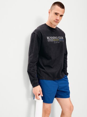 تي شيرت Old Navy فضفاض ثقيل الوزن برسومات - النمر in Saudi Arabia