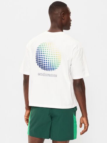 Old Navy Heavyweight Graphic Cropped T-Shirt - Calla Lily White in Saudi Arabia
