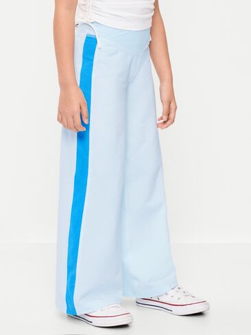 Old Navy High-Waisted PowerChill Crossover Wide-Leg Pants for Girls - Iced Water in Saudi Arabia