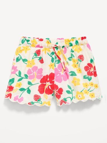 Old Navy Double-Weave Shorts for Toddler Girls - Multi Floral in Saudi Arabia