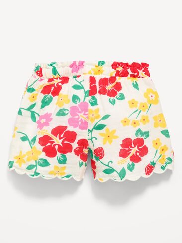 Old Navy Double-Weave Shorts for Toddler Girls - Multi Floral in Saudi Arabia