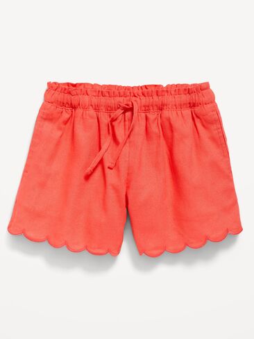 شورت Old Navy من مزيج الكتان للفتيات الصغيرات - كرنفال in Saudi Arabia