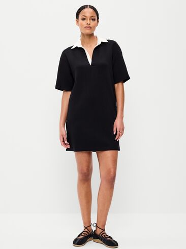 Old Navy Bounce Fleece Short-Sleeve Polo Dress - Black Jack in Saudi Arabia