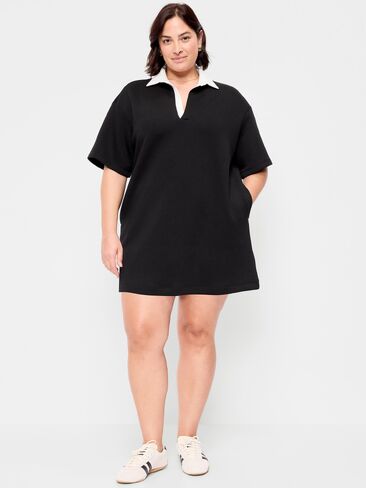 Old Navy Bounce Fleece Short-Sleeve Polo Dress - Black Jack in Saudi Arabia