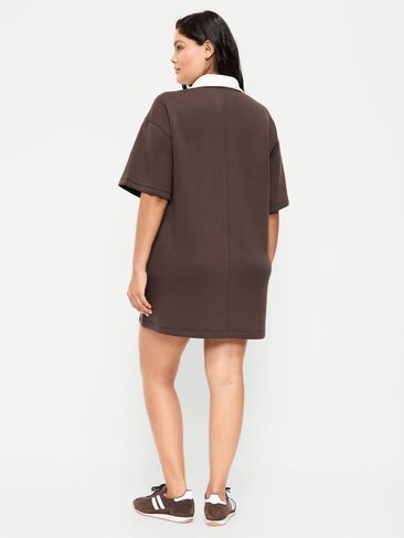 Old Navy Bounce Fleece Short-Sleeve Polo Dress - Black Coffee in Saudi Arabia