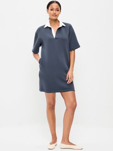 فستان بولو Old Navy Bounce Fleece بأكمام قصيرة - داكن داكن in Kuwait