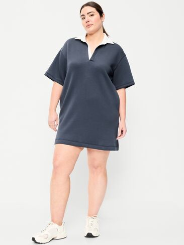 فستان بولو Old Navy Bounce Fleece بأكمام قصيرة - داكن داكن in Kuwait