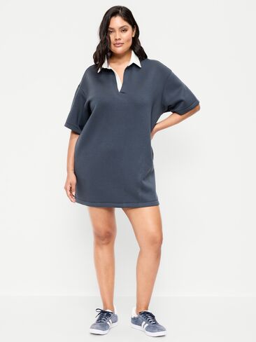 فستان بولو Old Navy Bounce Fleece بأكمام قصيرة - داكن داكن in Kuwait