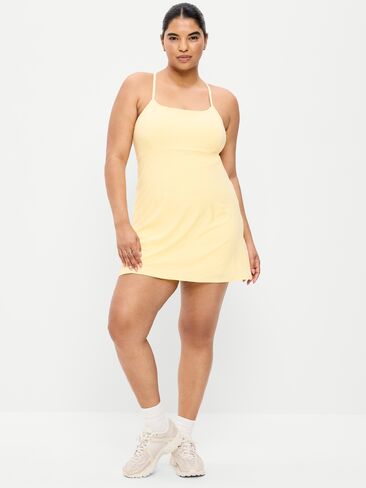 فستان تنس منسوج بظهر ريسر من Old Navy - أصفر زبدة in Kuwait