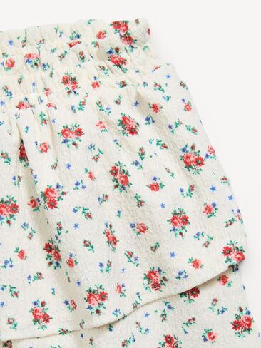 تنورة ذات طبقات مجعدة مطبوعة من Old Navy للفتيات الصغيرات - زهور بيضاء اللون in Kuwait