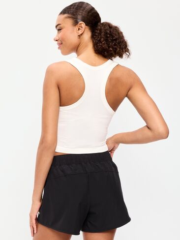 Old Navy Seamless Fitted High-Neck Crop Top - Magnolia in Saudi Arabia