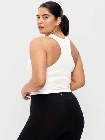 Old Navy Seamless Fitted High-Neck Crop Top - Magnolia in Saudi Arabia