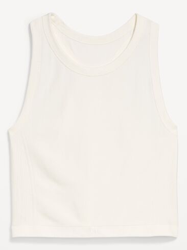 Old Navy Seamless Fitted High-Neck Crop Top - Magnolia in Saudi Arabia
