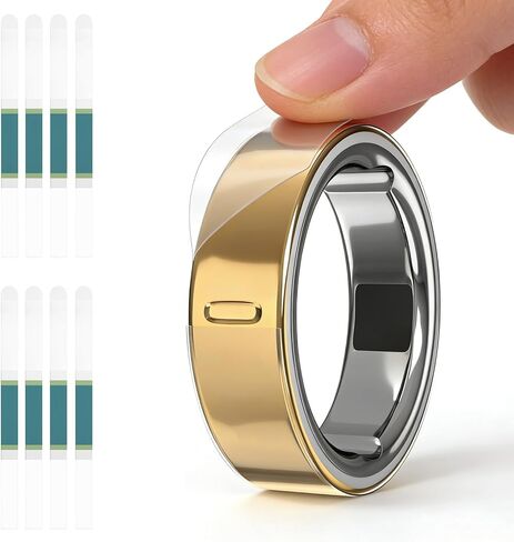 غطاء شفاف رفيع للغاية لخاتم Oura Gen 4/4 سيراميك/Gen 3، طبقة واقية غير مرئية مضادة للخدش، ملحقات جلدية رفيعة لحماية الحلقة الذكية للرجال والنساء (8 عبوات، مقاس 6/7/8) in Kuwait