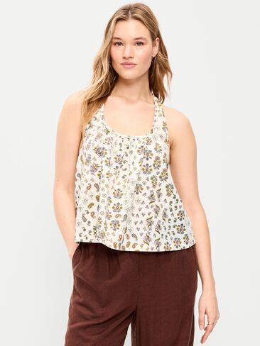 Old Navy Sleeveless Trapeze Tank Top - Block Print in Saudi Arabia