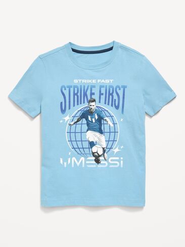 Old Navy Messi™ Graphic T-Shirt for Boys - Light Blue in Saudi Arabia