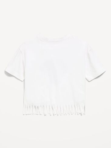 تي شيرت Old Navy بأكمام قصيرة وبرسومات جرافيك للفتيات الصغيرات - زنابق بيضاء in Saudi Arabia