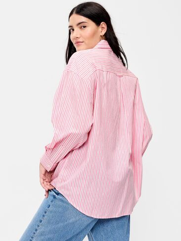 قميص Boyfriend ذو أزرار كبيرة الحجم من Old Navy - شريط وردي in Kuwait