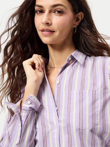 Old Navy Classic Button-Down Shirt - Purple Stripe in Saudi Arabia