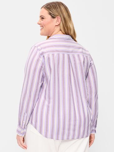 Old Navy Classic Button-Down Shirt - Purple Stripe in Saudi Arabia