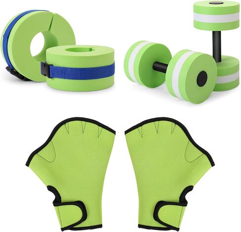 Carperipher Water Aerobics Set for Aquatic Exercise, Pool Fitness Equipment Foam Water Dumbbell Set, Aquatic Dumbbells and 5-Layer Training Leg Float, Water Workout Fitness Tool（Purple） in Saudi Arabia
