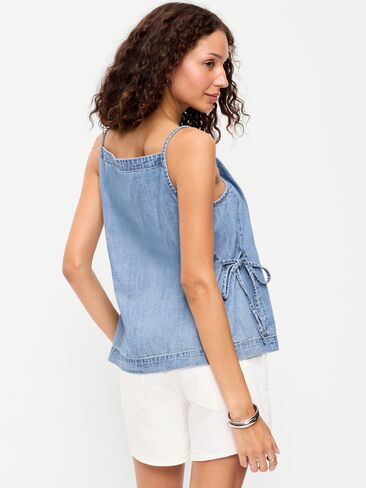 Old Navy Side-Tie Tank Top - SL APRON NECK:MEDWASH in Saudi Arabia