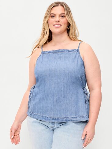 Old Navy Side-Tie Tank Top - SL APRON NECK:MEDWASH in Saudi Arabia