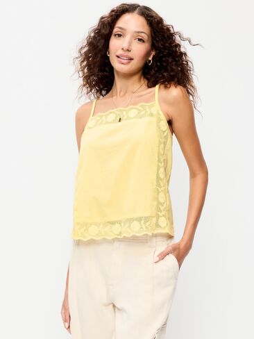 Old Navy Scalloped-Hem Tank Top - Sunbeam in Saudi Arabia