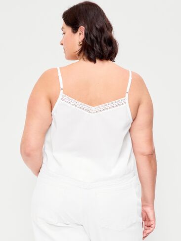 Old Navy Lace-Trim Scarf Tank Top - White Lilies in Saudi Arabia