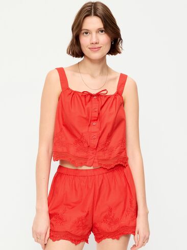 قميص بدون أكمام من Old Navy بربطة أمامية - سمكة القمر برتقالية in Kuwait