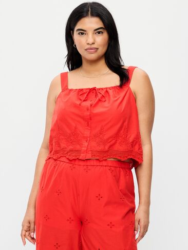 قميص بدون أكمام من Old Navy بربطة أمامية - سمكة القمر برتقالية in Kuwait