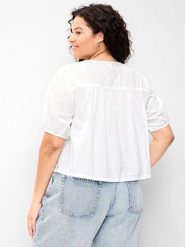 Old Navy Short-Sleeve Beaded Top - White Lilies in Saudi Arabia