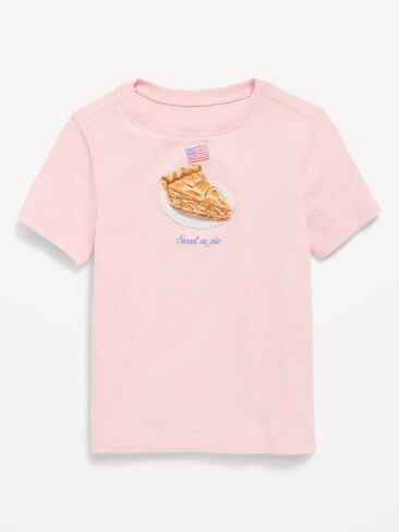 Old Navy Short-Sleeve Graphic T-Shirt for Toddler Girls - Pink Sky in Saudi Arabia